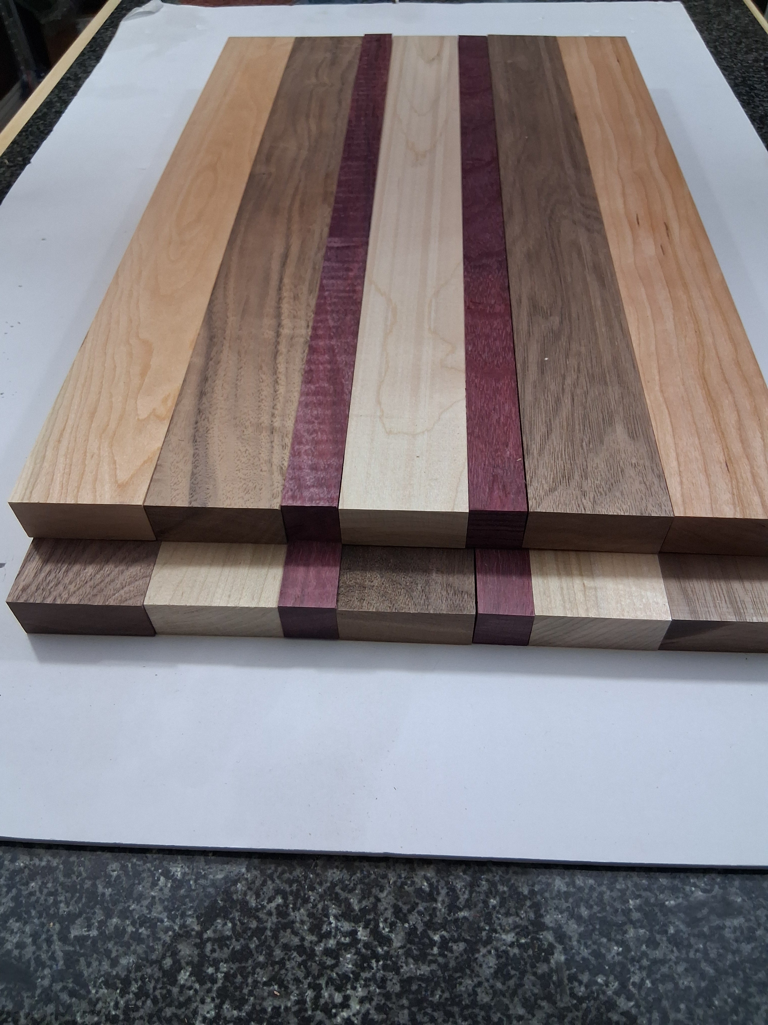 DIY Walnut, Cherry, Maple & Purpleheart Cutting Board Kit | Hardwood Lumber
